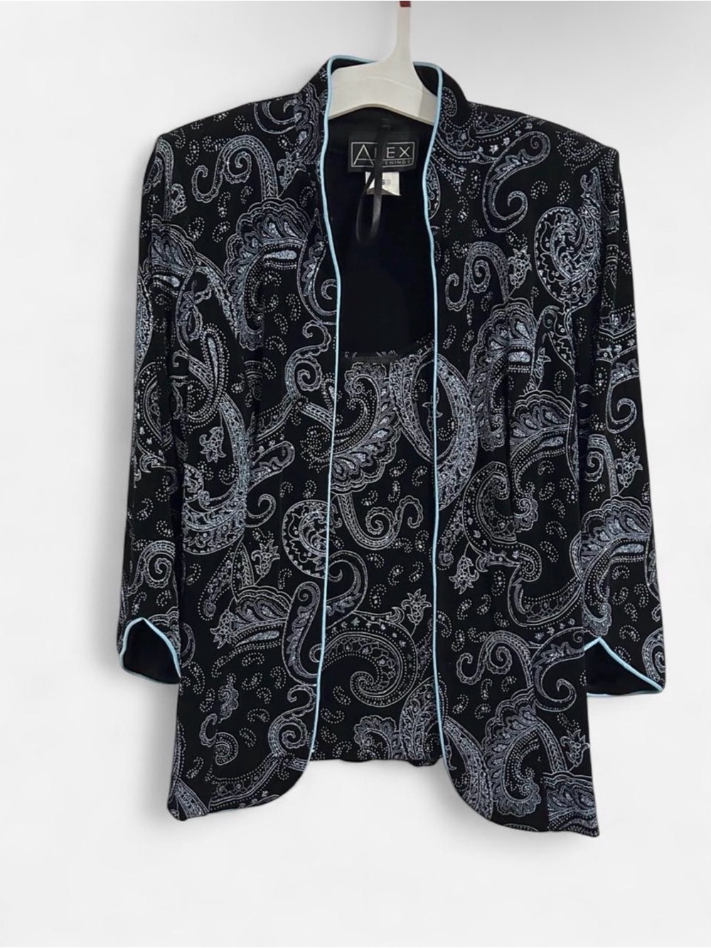 Alex Evenings Paisley 2-Piece Jacket and Sleeveless Top